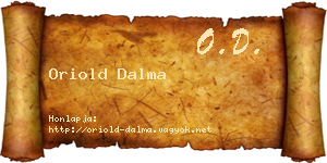 Oriold Dalma névjegykártya